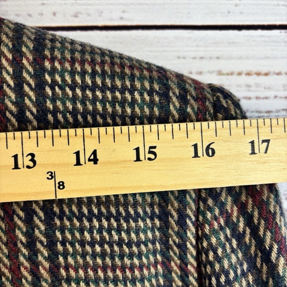 Vintage Radcliffe Blazer Plaid Wool Blend 8 Boxy Red Blue Green Tartan Clueless - Picture 8 of 12